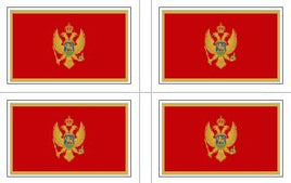 Montenegro Flag Stickers - 50 per sheet