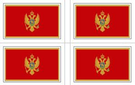 Montenegro Flag Stickers - 50 per sheet
