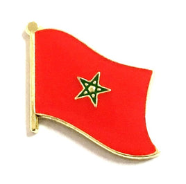 Moroccan Flag Lapel Pins - Single