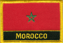 Morocco Flag Patch - With Name