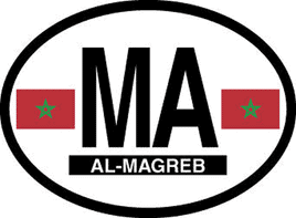Morocco Reflective Oval Decal