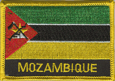 Mozambique Flag Patch - With Name