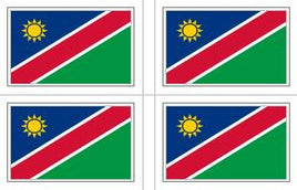 Namibia Flag Stickers - 50 per sheet