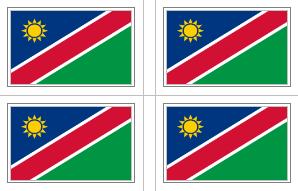 Namibia Flag Stickers - 50 per sheet