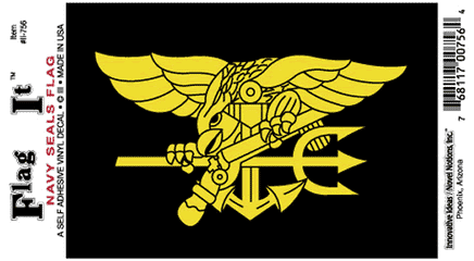 Navy Seals Trident Flag Decal