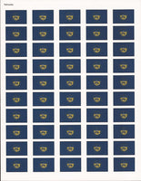 Nebraska State Flag Stickers - 50 per sheet
