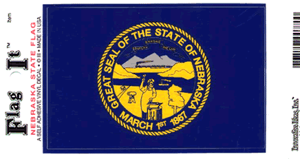 Nebraska State Vinyl Flag Decal