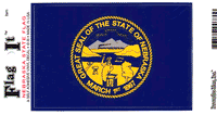 Nebraska State Vinyl Flag Decal