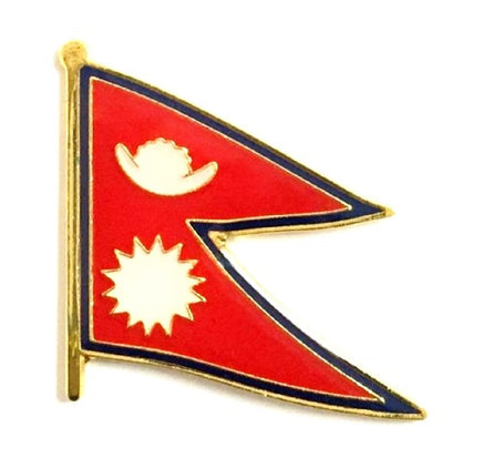 Nepal Flag Lapel Pins - Single