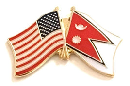 Nepal Friendship Flag Lapel Pins