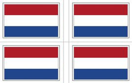 Netherlands Flag Stickers - 50 per sheet