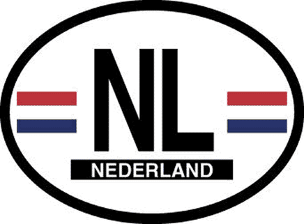 Netherlands Reflective Oval Decal