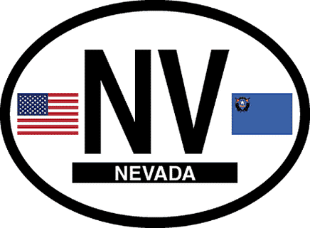 Nevada Reflective Oval Decal