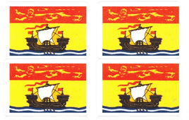New Brunswick Flag Stickers - 50 per Sheet