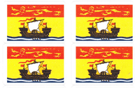 New Brunswick Flag Stickers - 50 per Sheet