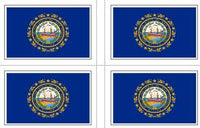 New Hampshire State Flag Stickers - 50 per sheet