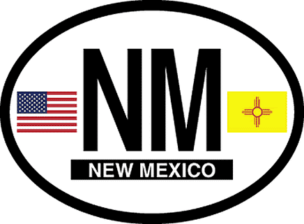 New Mexico Reflective Oval Decal