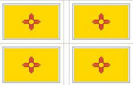 New Mexico State Flag Stickers - 50 per sheet