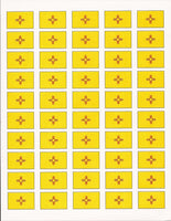 New Mexico State Flag Stickers - 50 per sheet
