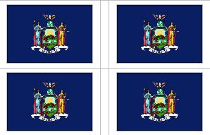 New York State Flag Stickers - 50 per sheet
