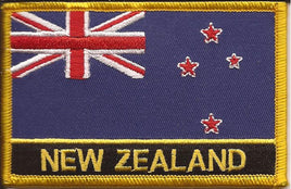 New Zealand Flag Patch - With Name