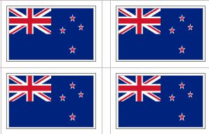 New Zealand Flag Stickers - 50 per sheet