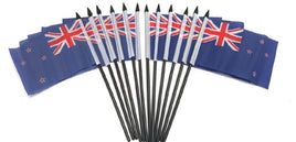 New Zealand Polyester Miniature Flags - 12 Pack