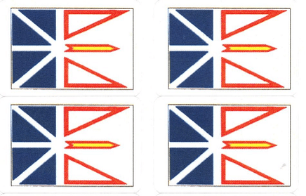 Newfoundland Flag Stickers - 50 per Sheet