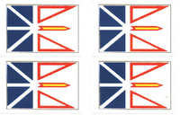 Newfoundland Waterproof Flag Stickers - 50 per Sheet