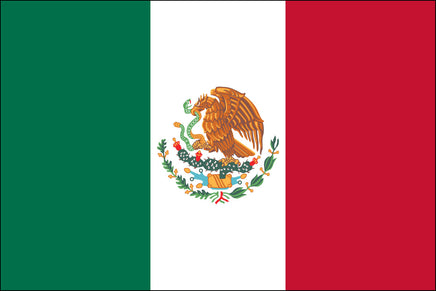 Mexico 3'x5' Nylon Flag