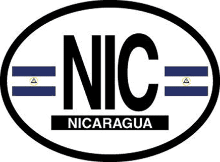Nicaragua Reflective Oval Decal