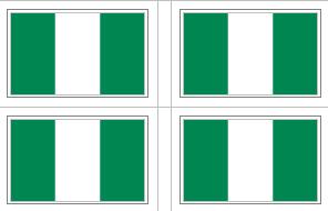 Nigeria Flag Stickers - 50 per sheet