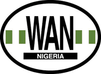 Nigeria Reflective Oval Decal