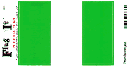 Nigeria Vinyl Flag Decal