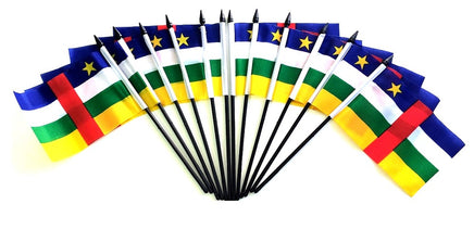 Central African Republic Polyester Miniature Flags - 12 Pack