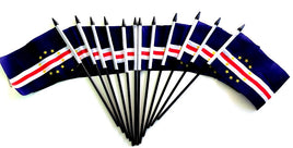 Cape Verde Polyester Miniature Flags - 12 Pack