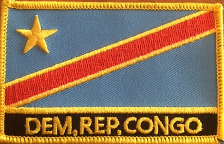 Congo, Democratic Republic of Flag Patch - With Name