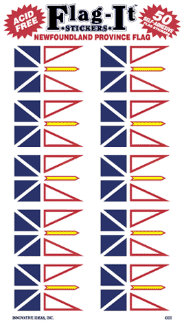 Newfoundland Flag Stickers - 50 per pack
