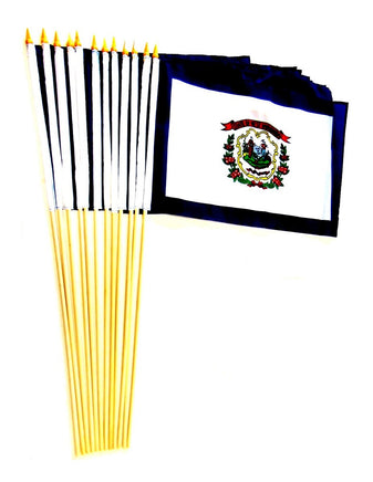 West Virginia 12"x18" Stick Flag