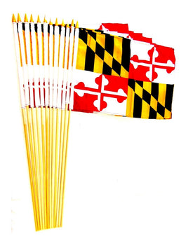 Maryland 12"x18" Stick Flag