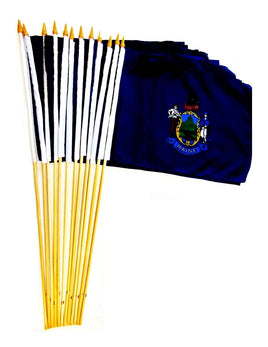 Maine 12"x18" Stick Flag