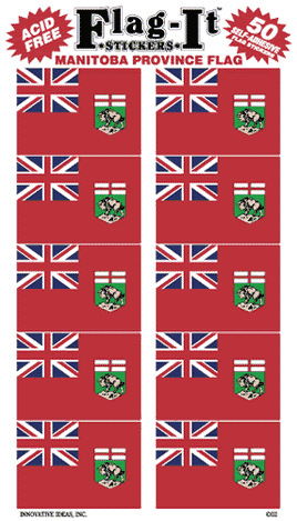 Manitoba Flag Stickers - 50 per pack