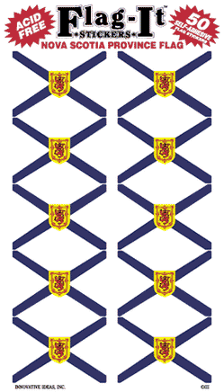 Nova Scotia Flag Stickers - 50 per pack