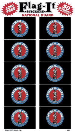 National Guard Flag Stickers - 50 per pack