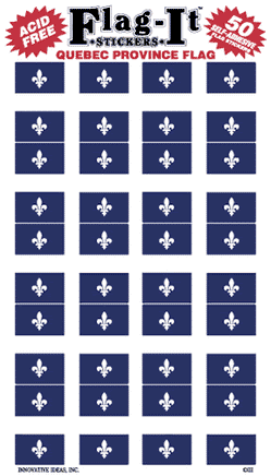 Quebec Flag Stickers - 50 per pack