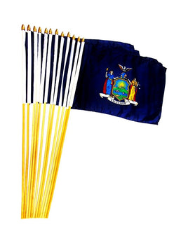New York 12"x18" Stick Flag