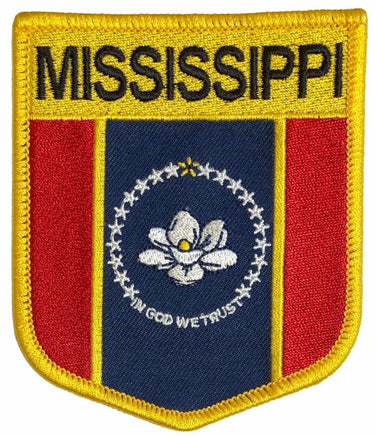 Mississippi State Flag Patch - Shield - NEW VERSION