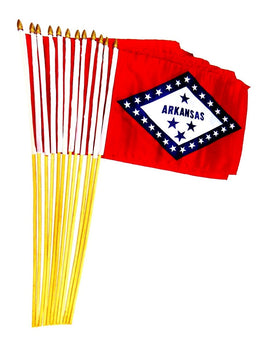 Arkansas 12"x18" Stick Flag