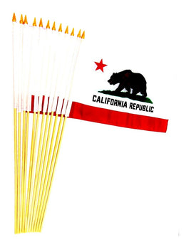 California 12"x18" Stick Flag