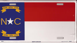 North Carolina Flag License Plate